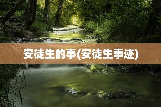 安徒生的事(安徒生事迹)