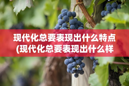 现代化总要表现出什么特点(现代化总要表现出什么样的发展特点)