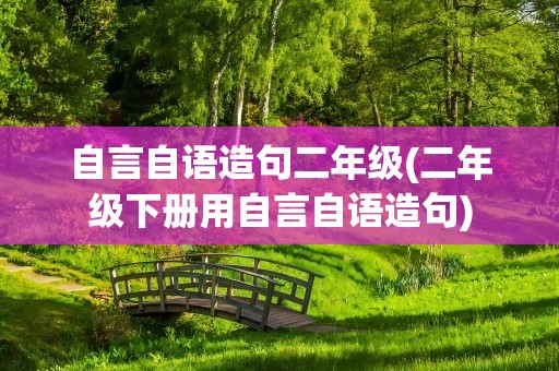 自言自语造句二年级(二年级下册用自言自语造句)