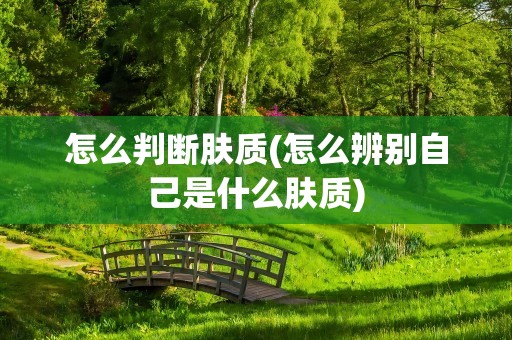 怎么判断肤质(怎么辨别自己是什么肤质)