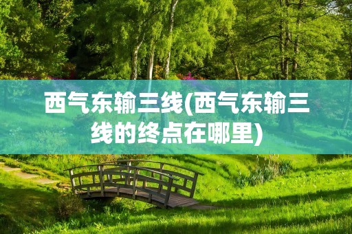 西气东输三线(西气东输三线的终点在哪里)