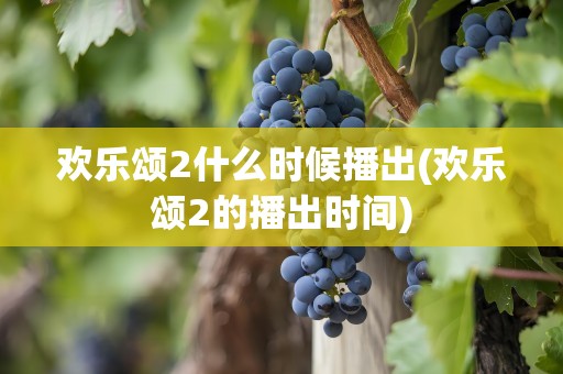 欢乐颂2什么时候播出(欢乐颂2的播出时间)