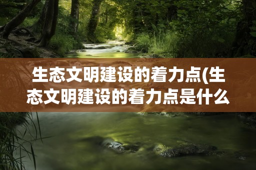 生态文明建设的着力点(生态文明建设的着力点是什么)