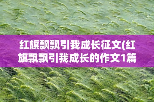 红旗飘飘引我成长征文(红旗飘飘引我成长的作文1篇不少于四百字)