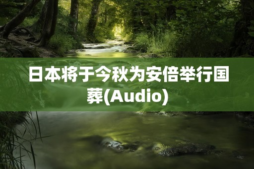 日本将于今秋为安倍举行国葬(Audio)