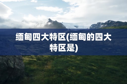 缅甸四大特区(缅甸的四大特区是)