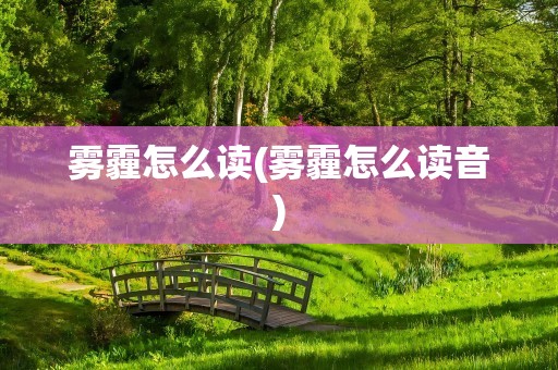 雾霾怎么读(雾霾怎么读音)