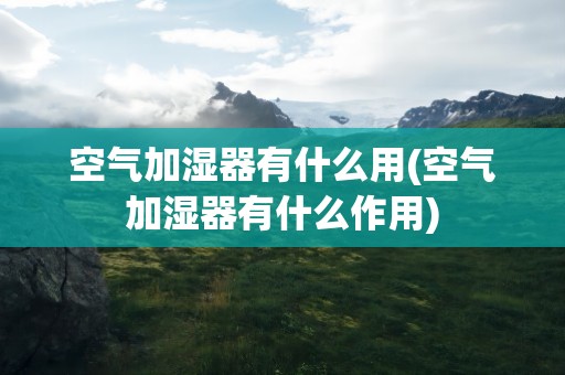 空气加湿器有什么用(空气加湿器有什么作用)