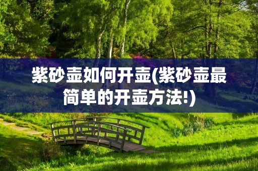紫砂壶如何开壶(紫砂壶最简单的开壶方法!)