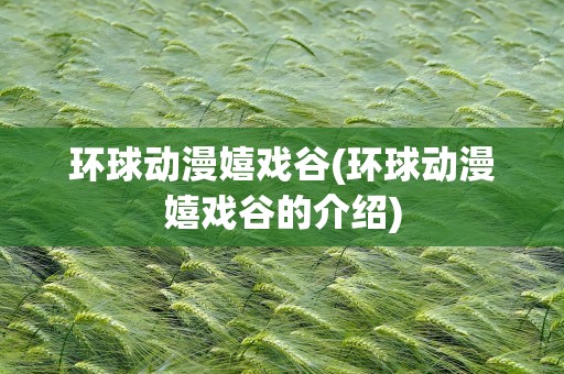 环球动漫嬉戏谷(环球动漫嬉戏谷的介绍)