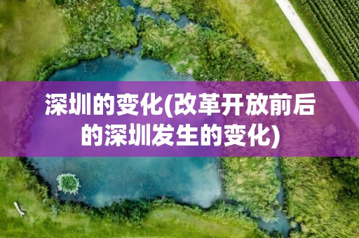 深圳的变化(改革开放前后的深圳发生的变化)