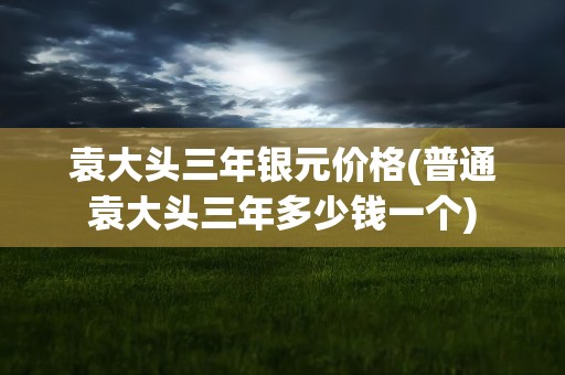 袁大头三年银元价格(普通袁大头三年多少钱一个)
