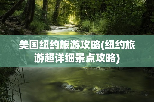 美国纽约旅游攻略(纽约旅游超详细景点攻略)