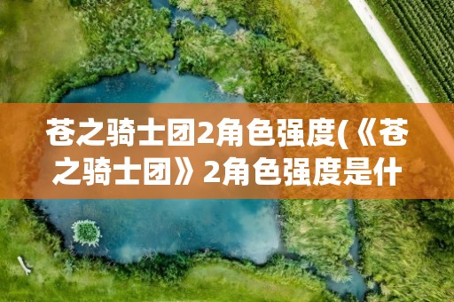 苍之骑士团2角色强度(《苍之骑士团》2角色强度是什么)