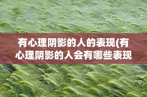 有心理阴影的人的表现(有心理阴影的人会有哪些表现)