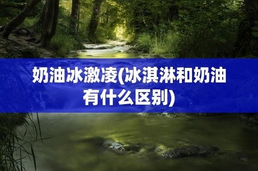 奶油冰激凌(冰淇淋和奶油有什么区别)