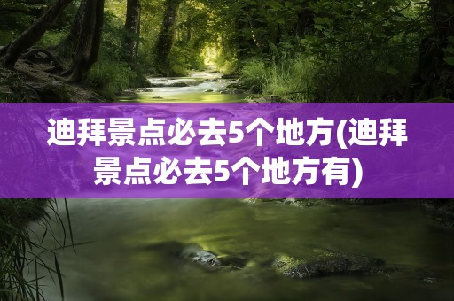 迪拜景点必去5个地方(迪拜景点必去5个地方有)