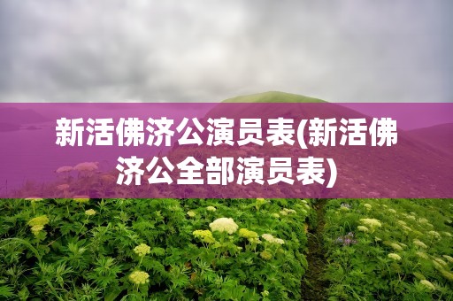 新活佛济公演员表(新活佛济公全部演员表)
