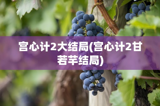 宫心计2大结局(宫心计2甘若芊结局)