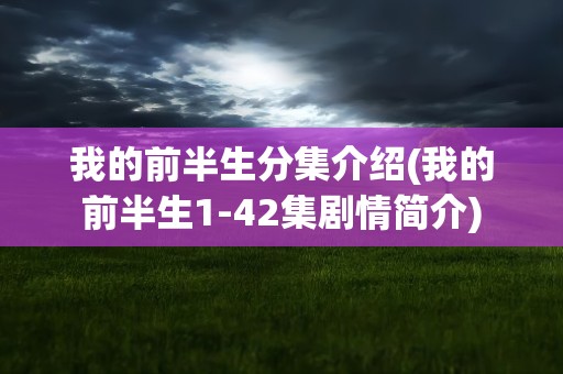 我的前半生分集介绍(我的前半生1-42集剧情简介)