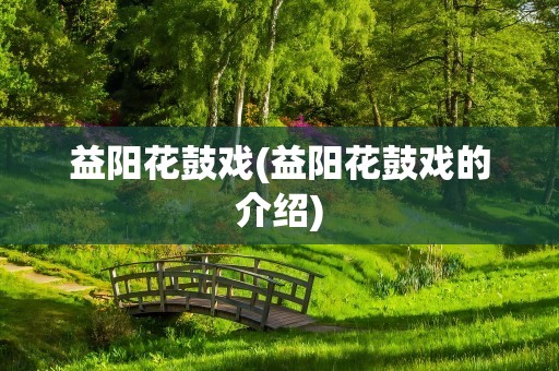 益阳花鼓戏(益阳花鼓戏的介绍)