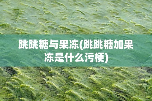 跳跳糖与果冻(跳跳糖加果冻是什么污梗)