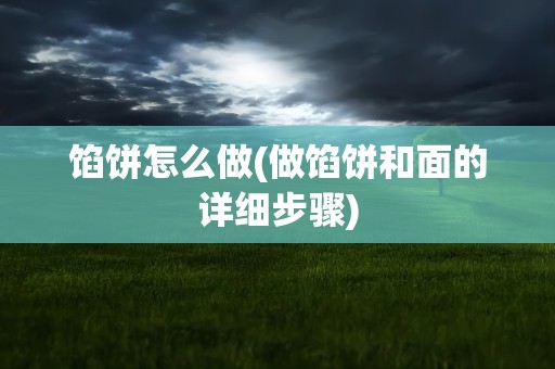 馅饼怎么做(做馅饼和面的详细步骤)