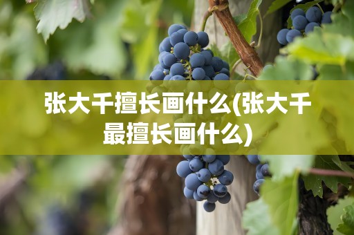 张大千擅长画什么(张大千最擅长画什么)