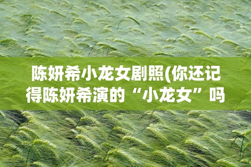 陈妍希小龙女剧照(你还记得陈妍希演的“小龙女”吗)