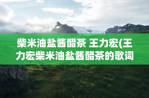 柴米油盐酱醋茶 王力宏(王力宏柴米油盐酱醋茶的歌词来点)