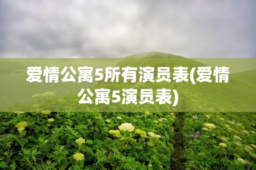 爱情公寓5所有演员表(爱情公寓5演员表)