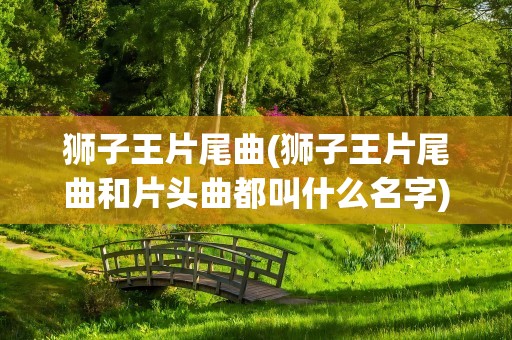狮子王片尾曲(狮子王片尾曲和片头曲都叫什么名字)