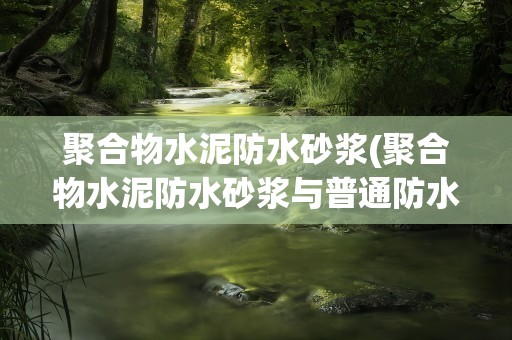 聚合物水泥防水砂浆(聚合物水泥防水砂浆与普通防水砂浆的区别)