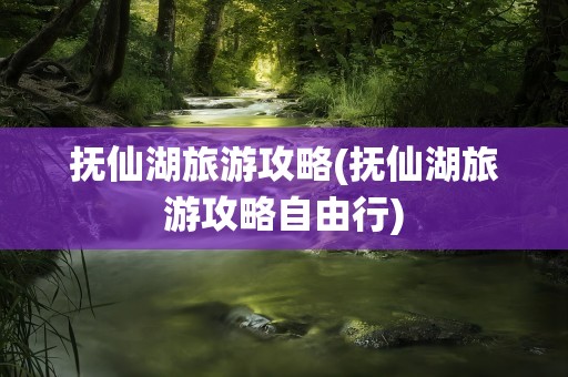 抚仙湖旅游攻略(抚仙湖旅游攻略自由行)