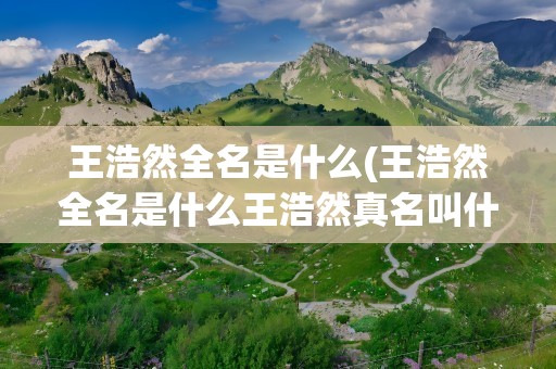 王浩然全名是什么(王浩然全名是什么王浩然真名叫什么)
