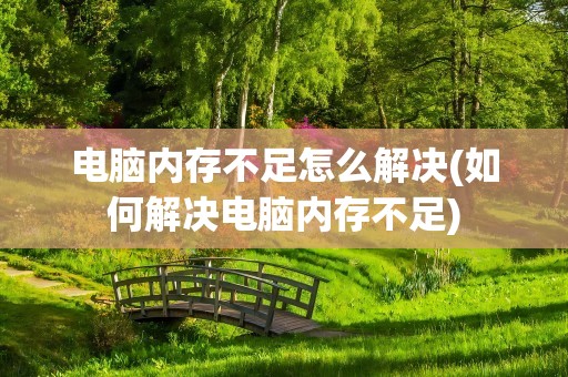 电脑内存不足怎么解决(如何解决电脑内存不足)