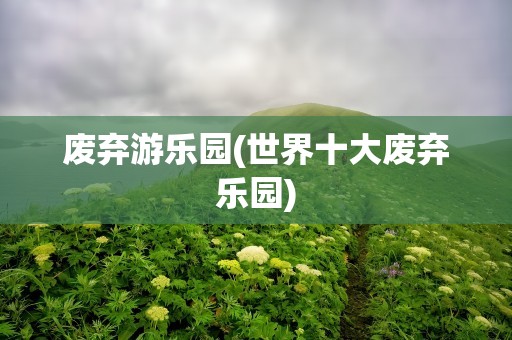 废弃游乐园(世界十大废弃乐园)