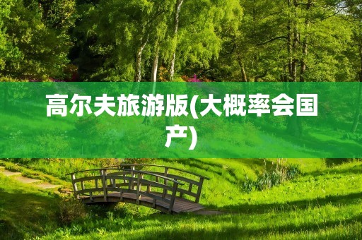 高尔夫旅游版(大概率会国产)
