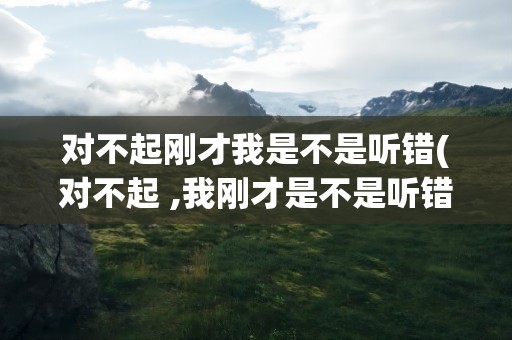 对不起刚才我是不是听错(对不起 ,我刚才是不是听错。是什么歌(名))