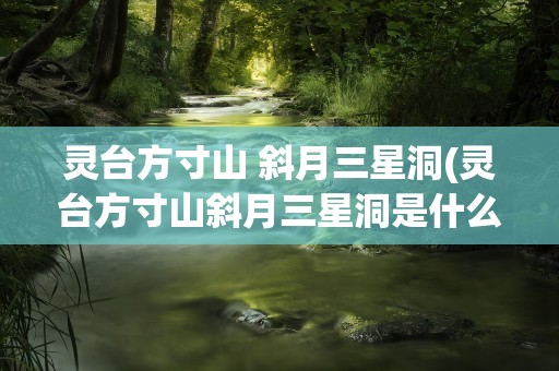 灵台方寸山 斜月三星洞(灵台方寸山斜月三星洞是什么意思)