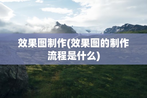 效果图制作(效果图的制作流程是什么)