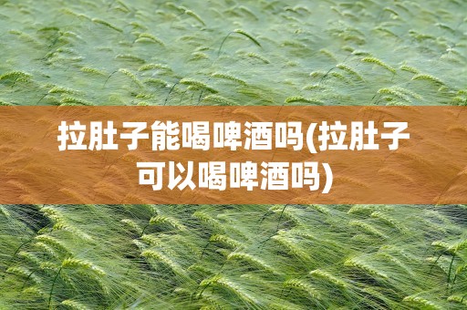 拉肚子能喝啤酒吗(拉肚子可以喝啤酒吗)