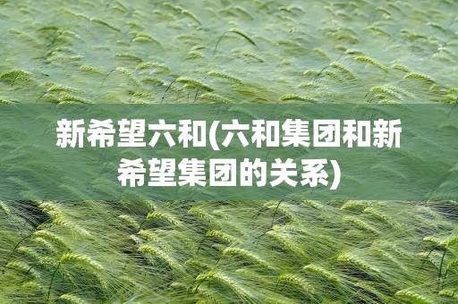 新希望六和(六和集团和新希望集团的关系)