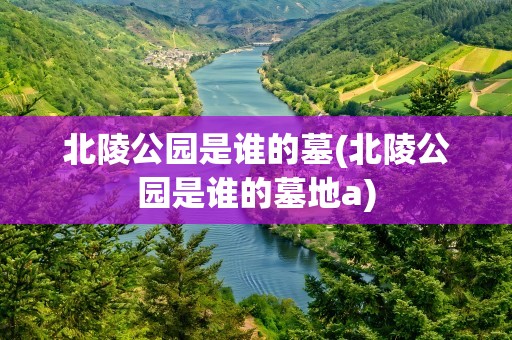 北陵公园是谁的墓(北陵公园是谁的墓地a)