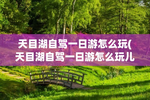 天目湖自驾一日游怎么玩(天目湖自驾一日游怎么玩儿)