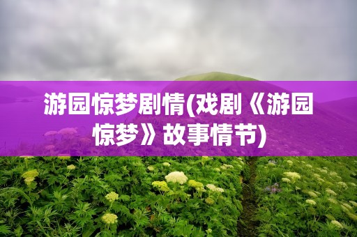 游园惊梦剧情(戏剧《游园惊梦》故事情节)