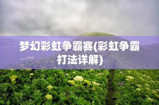 梦幻彩虹争霸赛(彩虹争霸打法详解)
