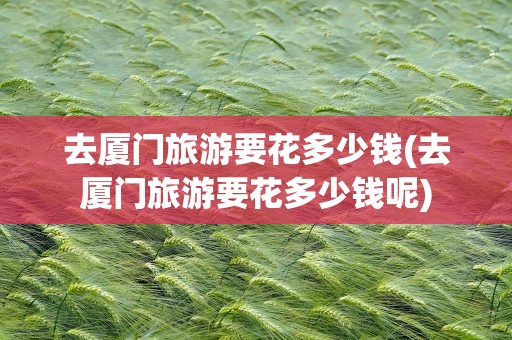 去厦门旅游要花多少钱(去厦门旅游要花多少钱呢)
