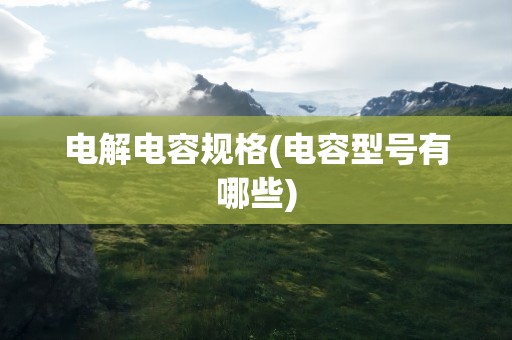 电解电容规格(电容型号有哪些)