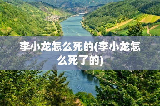 李小龙怎么死的(李小龙怎么死了的)